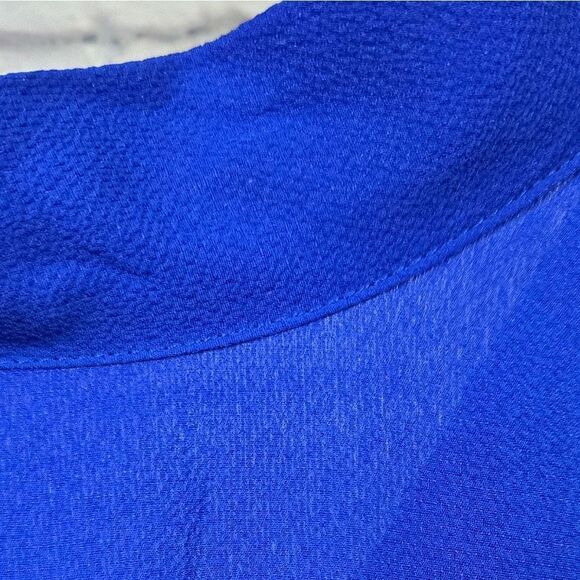 Solid Royal Blue Ruffle Hem Halter Dress Boho Bow Back Tiered Flounce Sleeveless - Picture 7 of 13